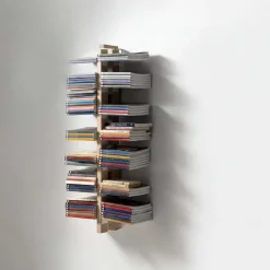 Libreria sospesa a parete in legno Zia Bice