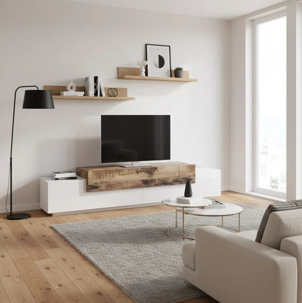 Mobile porta TV 240 cm Krisen Maple