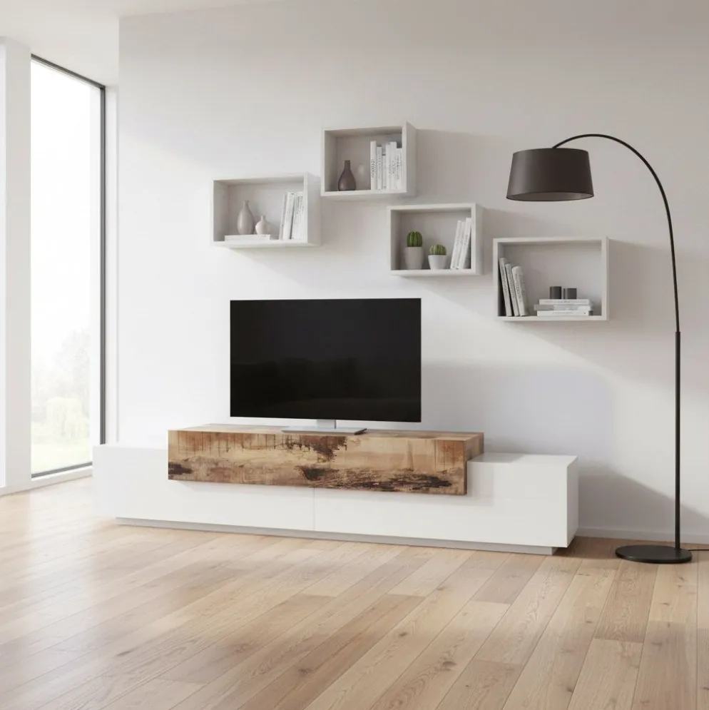 Mobile porta TV 240 cm Krisen Maple