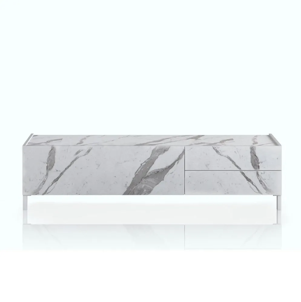 Mobile porta TV Melbourne Marble