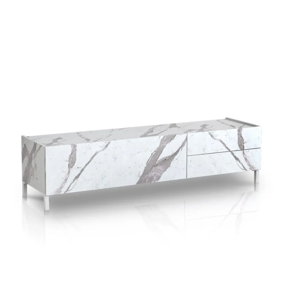 Mobile porta TV Melbourne Marble
