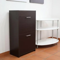 Mobile raccolta differenziata Gea in legno 4 secchi