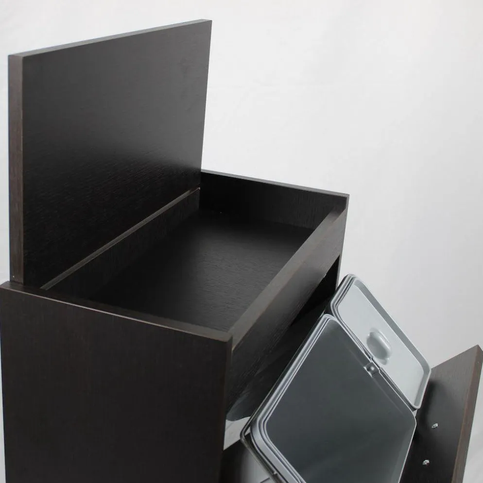 Mobile raccolta differenziata Gea in legno 4 secchi