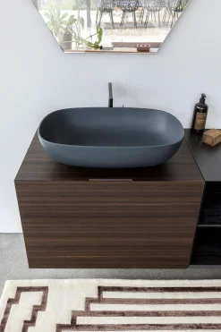 Mobili bagno in legno Qubo 1 di Loetrà