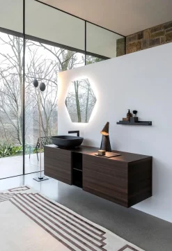 Mobili bagno in legno Qubo 1 di Loetrà
