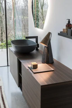 Mobili bagno in legno Qubo 1 di Loetrà