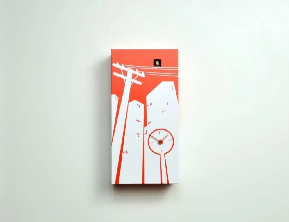 Orologio a cucu' Cucucity da parete in legno laccato