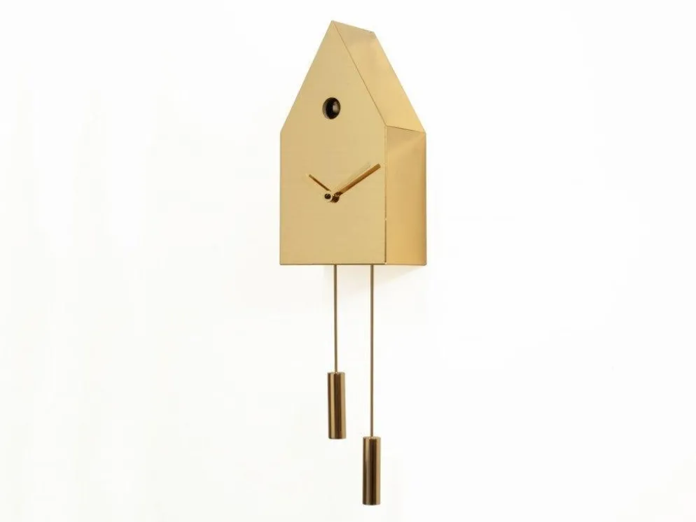 Orologio da parete a cucù in metallo 24k