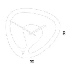 Orologio da parete design in metallo Seven