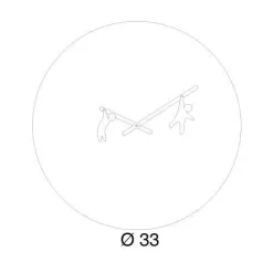 Orologio da parete in legno bianco Time2play