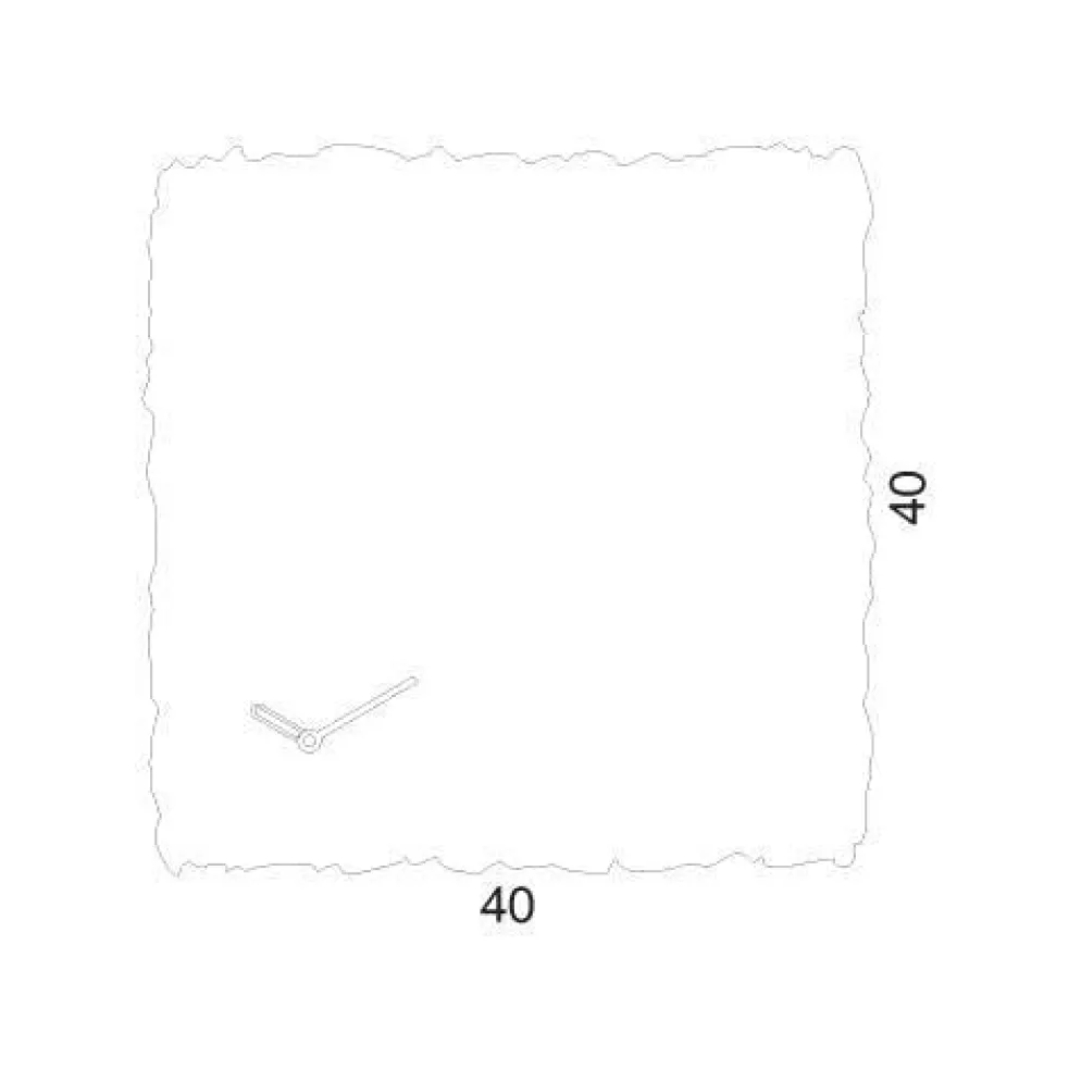 Orologio da parete quadrato Clock_Circle 40 x 40 cm
