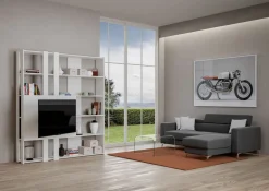 Parete attrezzata con libreria Inedditah M