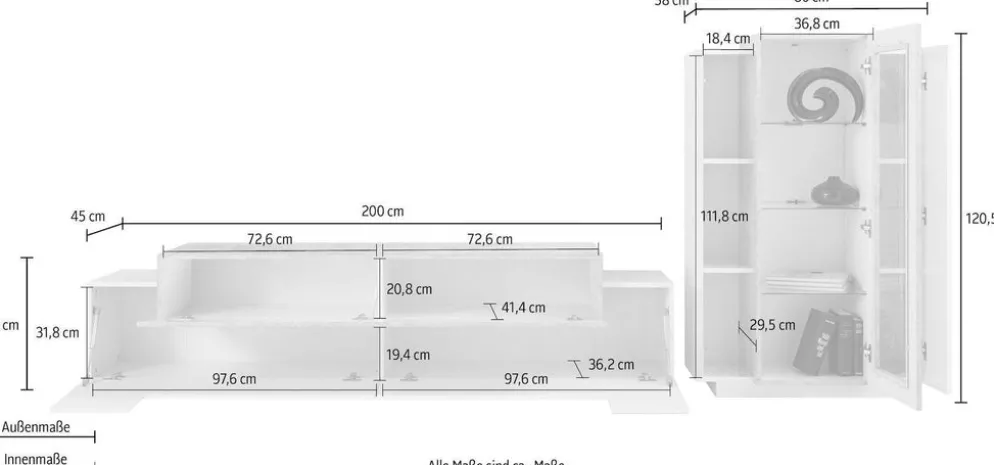 Parete attrezzata Krisen Living WC