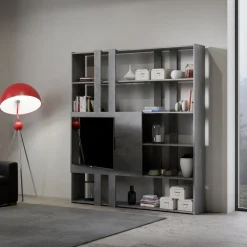 Parete attrezzata libreria Inedditah H