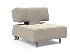 Poltrona con ruote trasformabile in pouf Longhorn