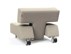 Poltrona con ruote trasformabile in pouf Longhorn