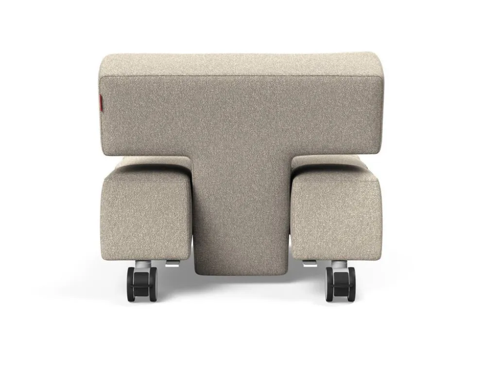 Poltrona con ruote trasformabile in pouf Longhorn