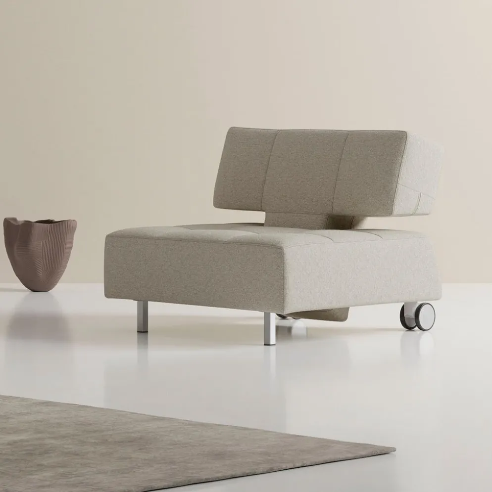 Poltrona con ruote trasformabile in pouf Longhorn