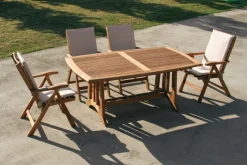 Poltrona da giardino in legno massello TeakOnMe