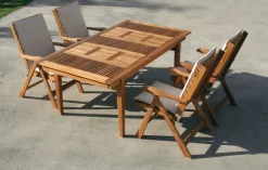 Poltrona da giardino in legno massello TeakOnMe