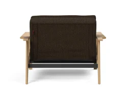 Poltrona design Dublexo Frej con braccioli in legno