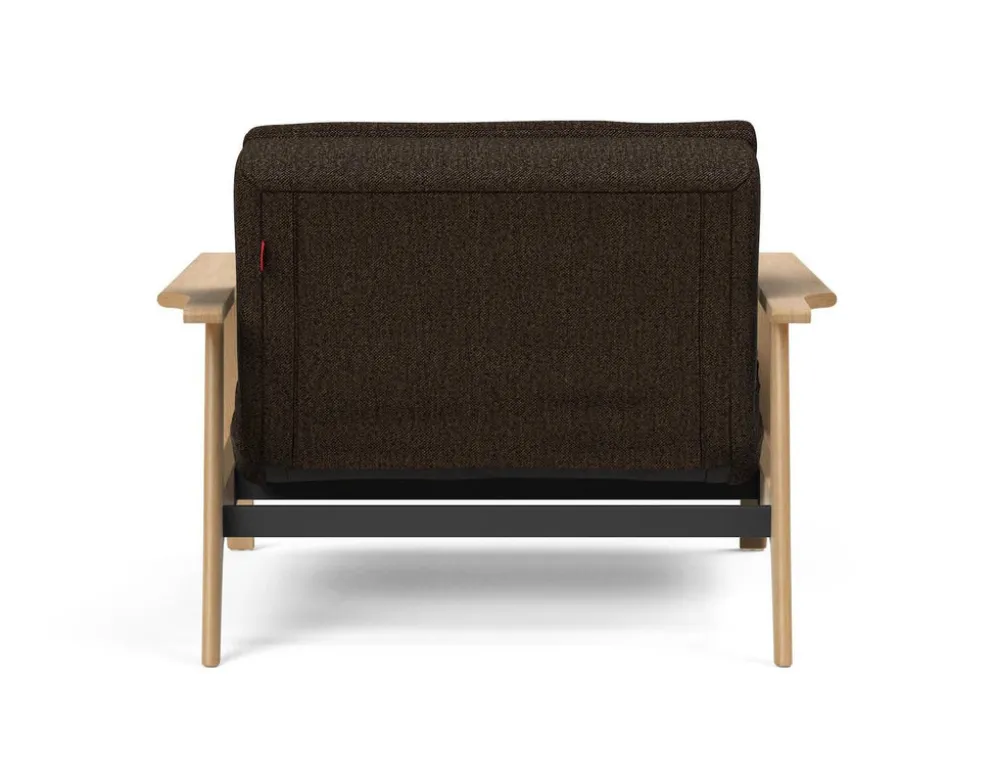 Poltrona design Dublexo Frej con braccioli in legno