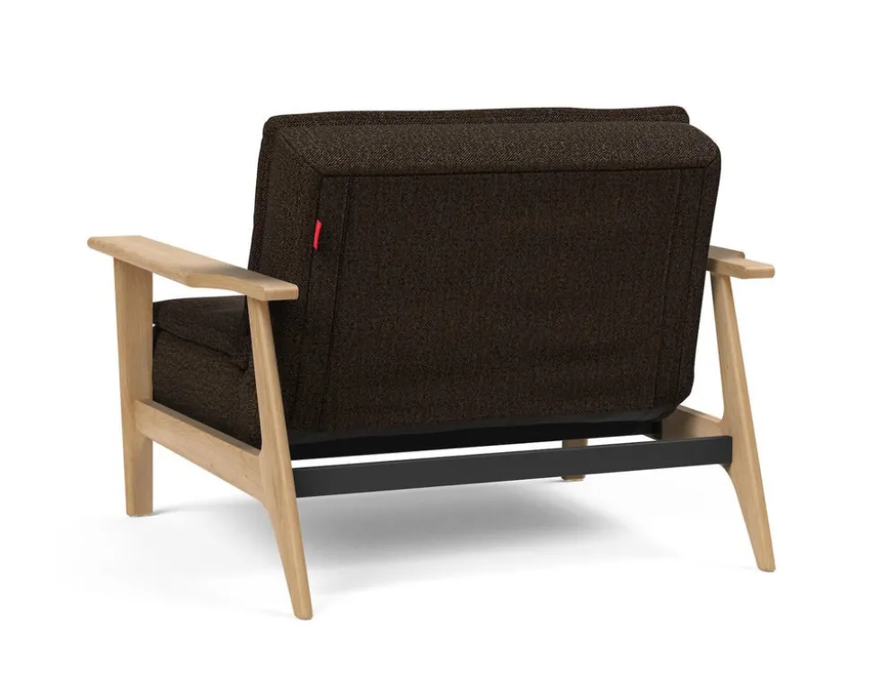 Poltrona design Dublexo Frej con braccioli in legno