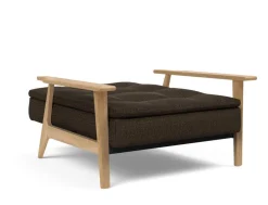 Poltrona design Dublexo Frej con braccioli in legno