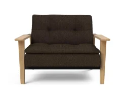 Poltrona design Dublexo Frej con braccioli in legno