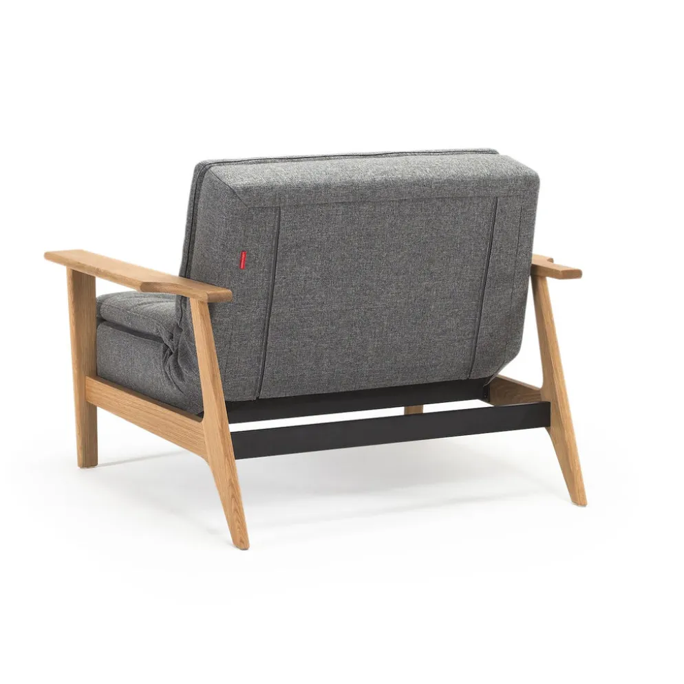 Poltrona design Dublexo Frej con braccioli in legno