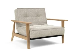 Poltrona design scandinavo in tessuto SplitBack Frej
