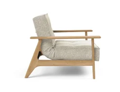 Poltrona design scandinavo in tessuto SplitBack Frej