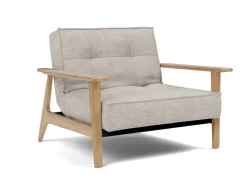 Poltrona design scandinavo in tessuto SplitBack Frej