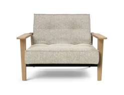 Poltrona design scandinavo in tessuto SplitBack Frej