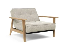 Poltrona design scandinavo in tessuto SplitBack Frej