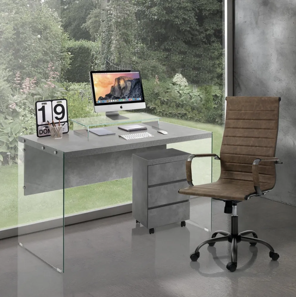 Poltrona direzionale regolabile Mastery Brown