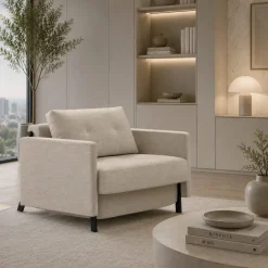 Poltrona letto con braccioli Cubed Arm 90