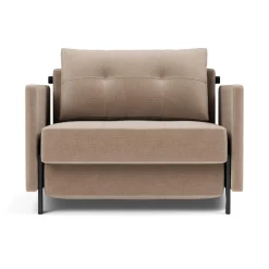 Poltrona letto con braccioli Cubed Arm 90