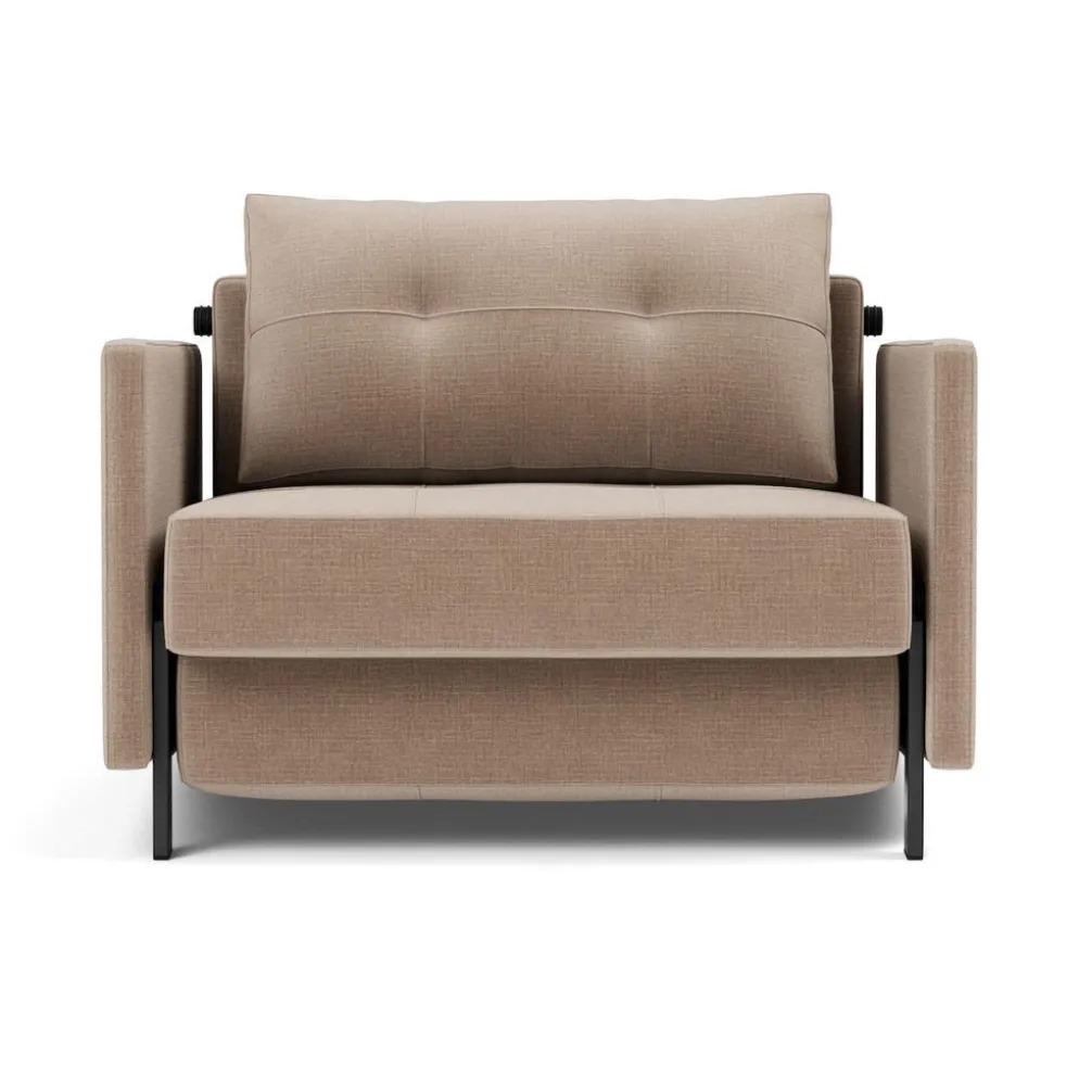 Poltrona letto con braccioli Cubed Arm 90