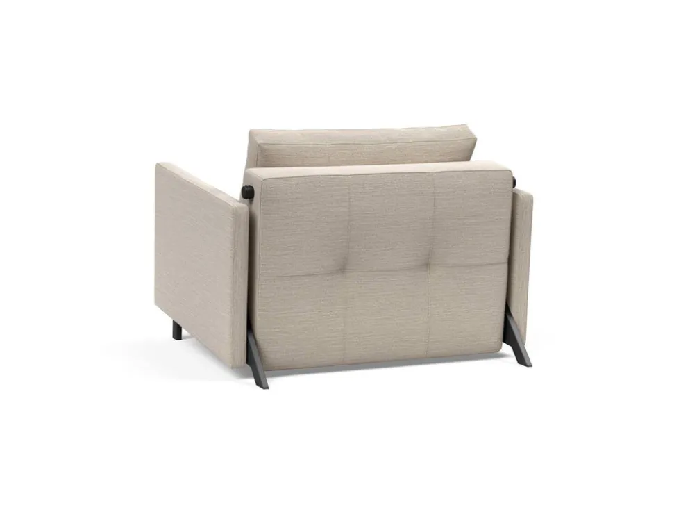 Poltrona letto con braccioli Cubed Arm 90