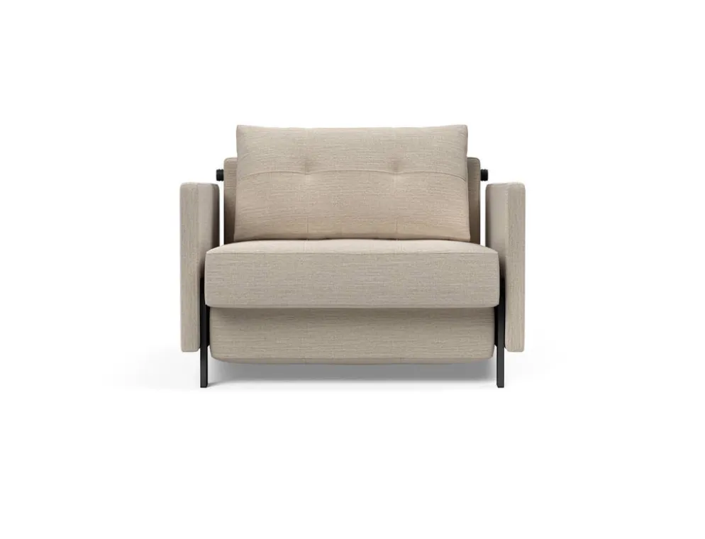 Poltrona letto con braccioli Cubed Arm 90