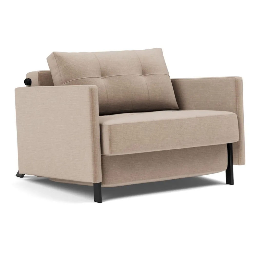 Poltrona letto con braccioli Cubed Arm 90