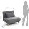 Poltrona letto singolo design moderno Garner