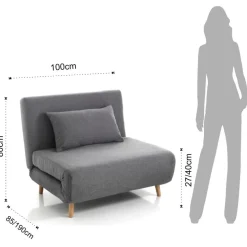 Poltrona letto singolo design moderno Garner