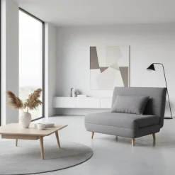 Poltrona letto singolo in tessuto Garner Lines