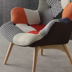 Poltrona patchwork per camera letto o soggiorno Kaunas