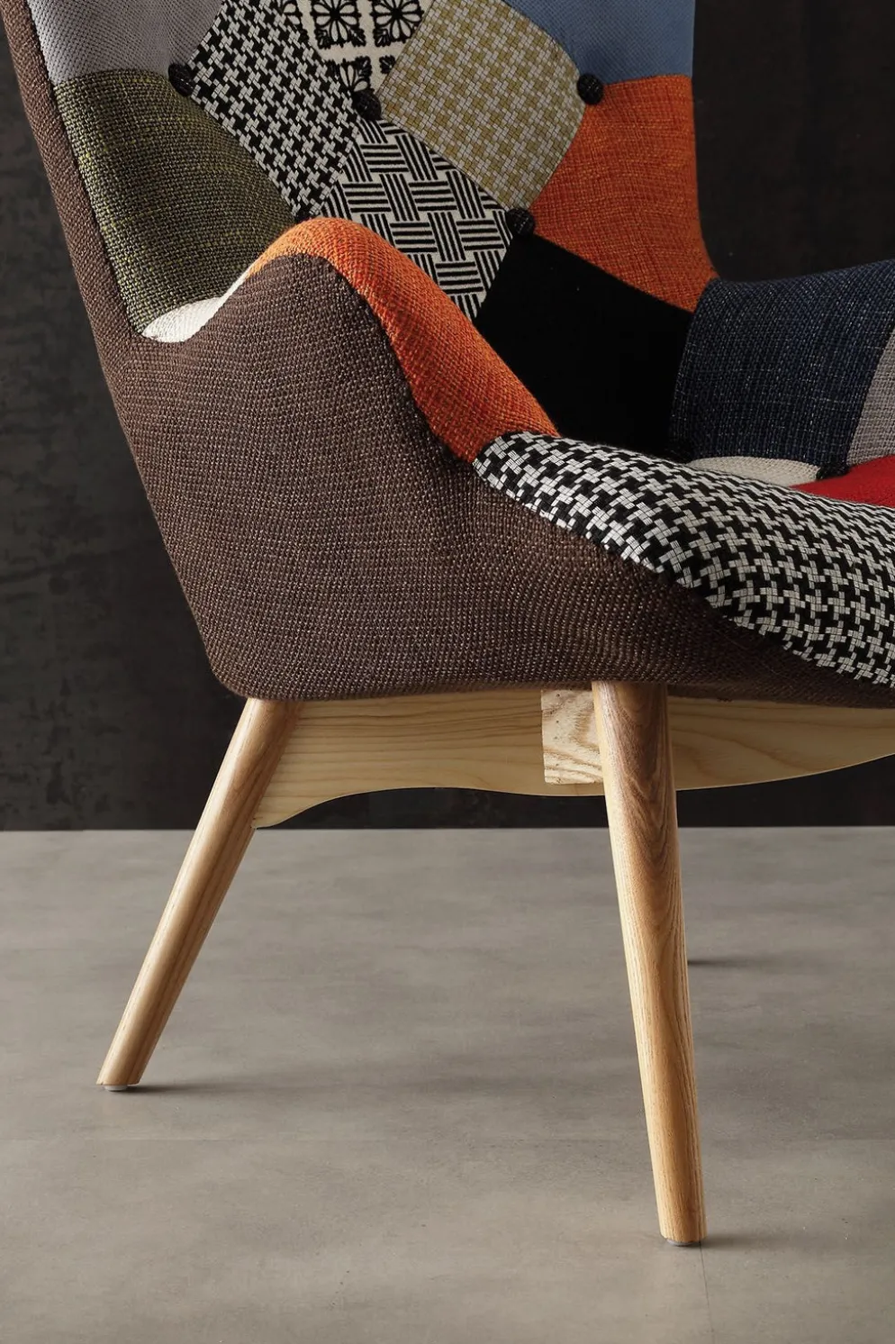 Poltrona patchwork per camera letto o soggiorno Kaunas