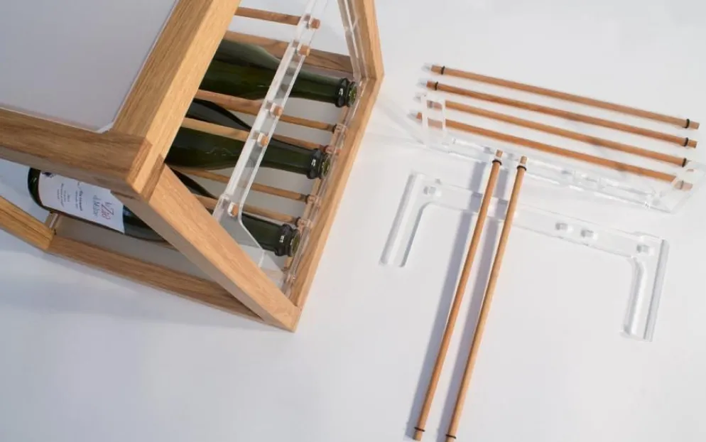 Portabottiglie in legno Zia Babele 3
