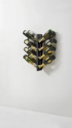 Portabottiglie vino da parete design Zia Gaia Bifacciale