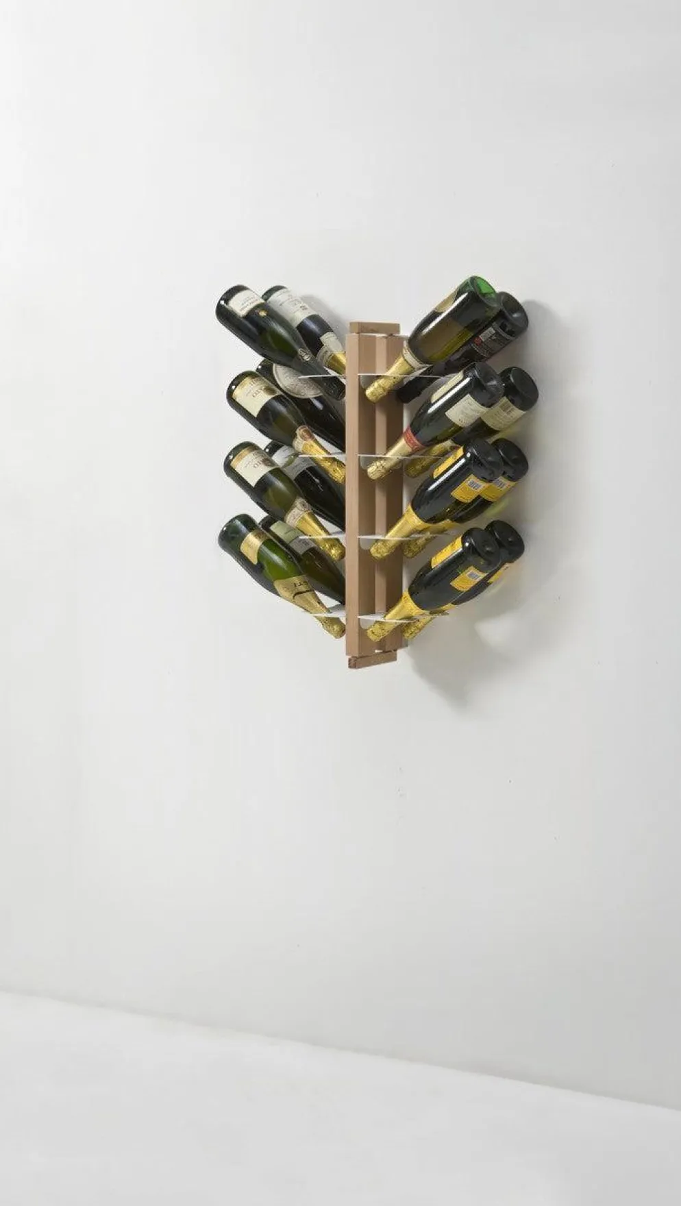 Portabottiglie vino da parete design Zia Gaia Bifacciale